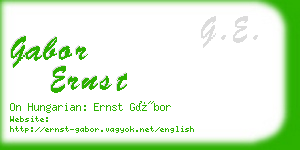 gabor ernst business card